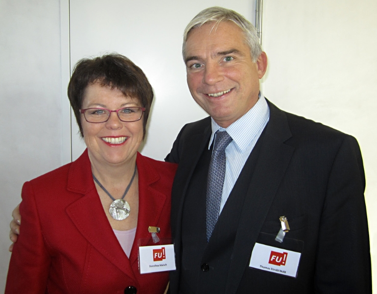 Thomas Strobl MdB wünscht Dorothea Maisch viel Erfolg für ihre Kandidatur (Stuttgart 2012)