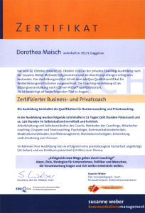 Zertifikat Business- und Privatcoach